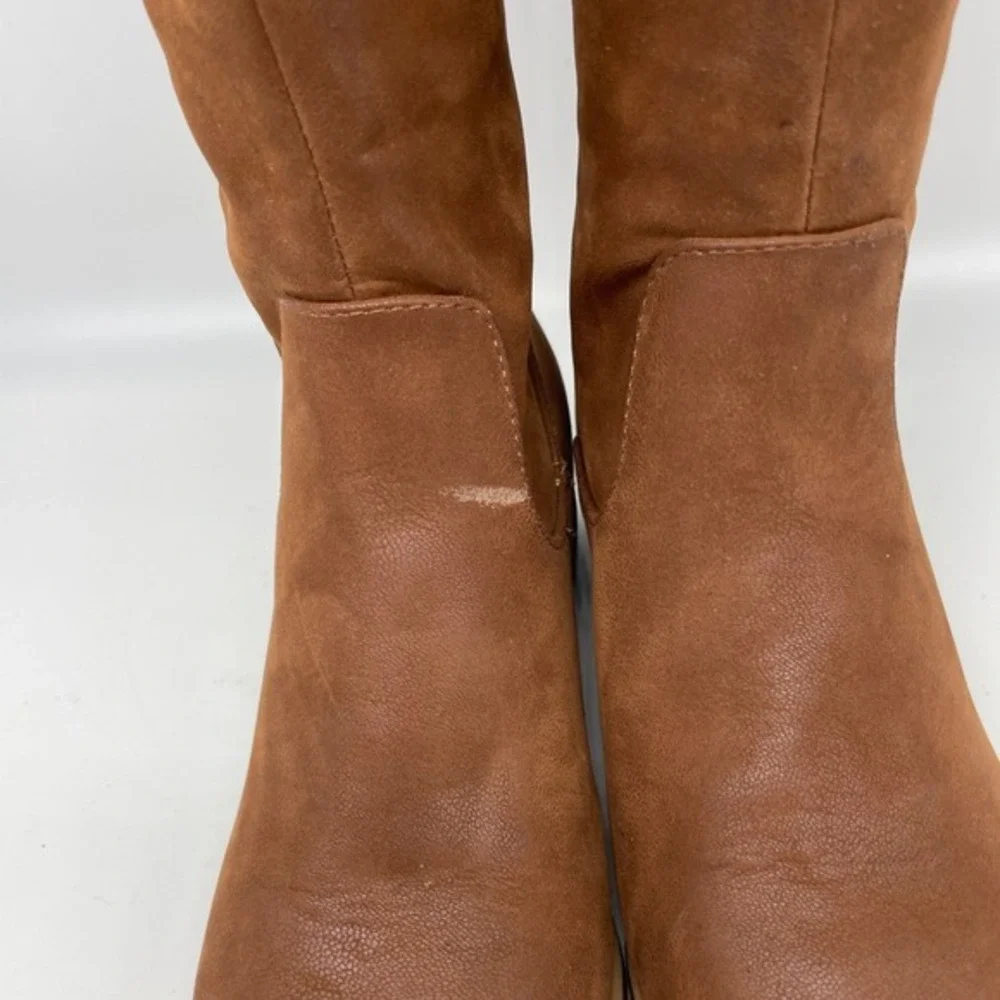 MIA Women's Carsyn‎ Faux Leather Zip Over The Knee Boots Size 4.5M